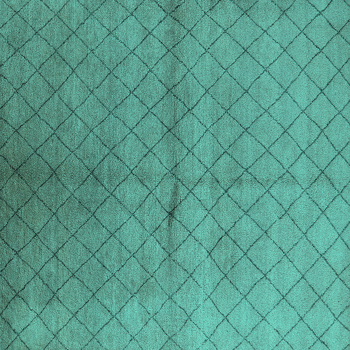 Square Machine Washable Oriental Turquoise Industrial Area Rugs, wshurb549turq