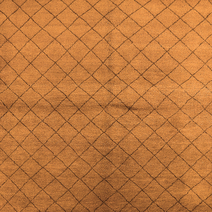 Square Machine Washable Oriental Orange Industrial Area Rugs, wshurb549org