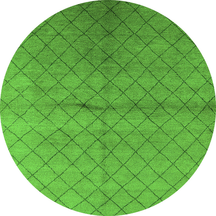 Round Oriental Green Industrial Rug, urb549grn
