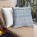 Front View of Mid-Century Modern Urban Square Coral Blue Throw Pillow, 18 inch by 18 inch, pwurb54