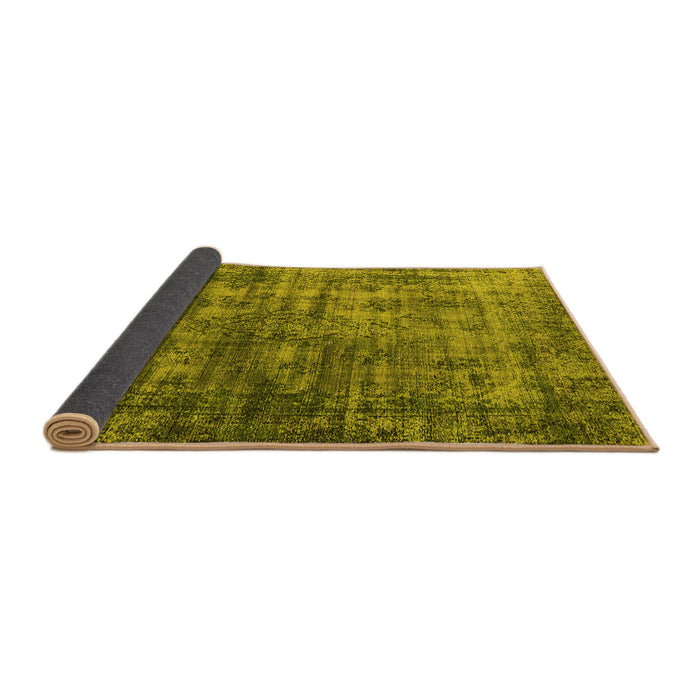 Sideview of Oriental Yellow Industrial Rug, urb550yw
