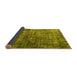 Sideview of Oriental Yellow Industrial Rug, urb550yw