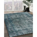 Machine Washable Industrial Modern Blue Moss Green Rug in a Family Room, wshurb550