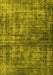 Machine Washable Oriental Yellow Industrial Rug, wshurb550yw