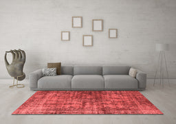 Industrial Red Washable Rugs