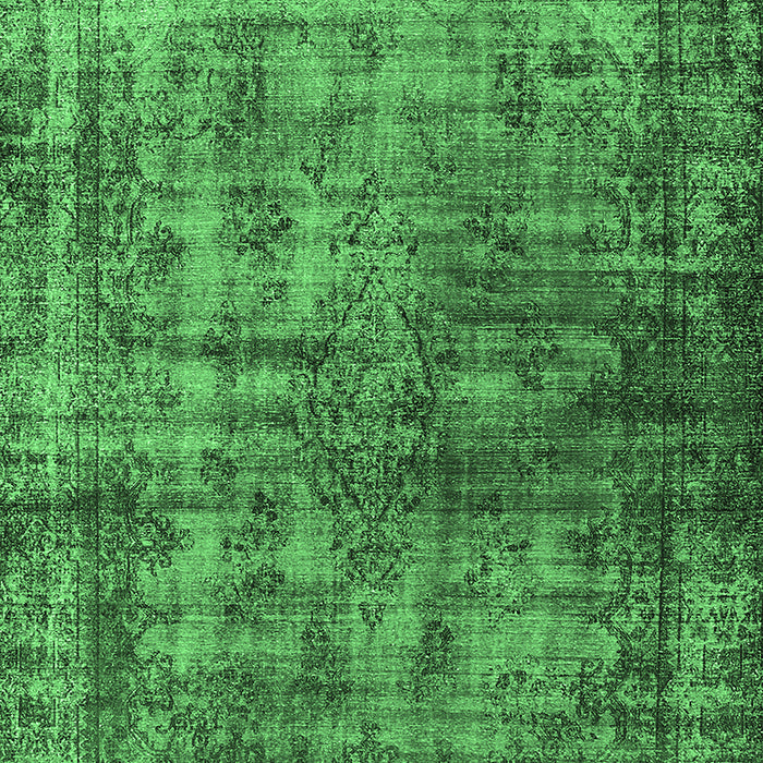 Machine Washable Oriental Emerald Green Industrial Area Rugs, wshurb550emgrn