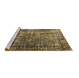 Sideview of Machine Washable Oriental Brown Industrial Rug, wshurb550brn