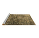 Sideview of Machine Washable Oriental Brown Industrial Rug, wshurb550brn