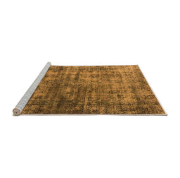 Sideview of Machine Washable Oriental Orange Industrial Area Rugs, wshurb550org