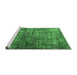 Sideview of Machine Washable Oriental Emerald Green Industrial Area Rugs, wshurb550emgrn