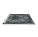 Sideview of Machine Washable Industrial Modern Light Black Rug, wshurb551