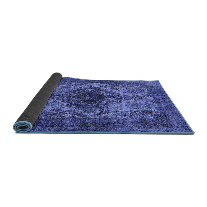 Sideview of Oriental Blue Industrial Rug, urb551blu