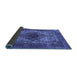 Sideview of Oriental Blue Industrial Rug, urb551blu