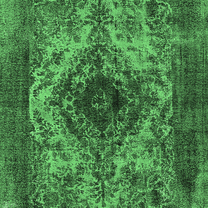 Machine Washable Oriental Emerald Green Industrial Area Rugs, wshurb551emgrn