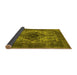 Sideview of Oriental Yellow Industrial Rug, urb551yw