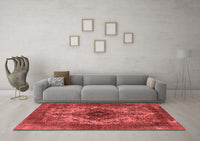 Machine Washable Oriental Red Industrial Rug, wshurb551red