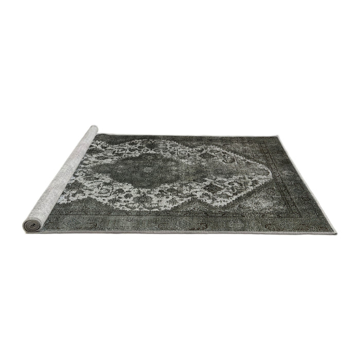 Sideview of Machine Washable Industrial Modern Taupe Brown Rug, wshurb552
