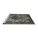 Sideview of Machine Washable Industrial Modern Taupe Brown Rug, wshurb552