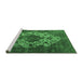 Sideview of Machine Washable Oriental Emerald Green Industrial Area Rugs, wshurb552emgrn