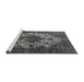 Sideview of Machine Washable Oriental Gray Industrial Rug, wshurb552gry