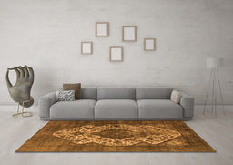 Machine Washable Oriental Orange Industrial Area Rugs in a Living Room, wshurb552org