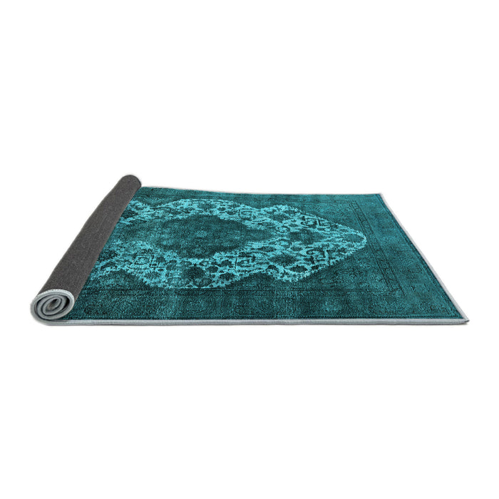 Sideview of Oriental Light Blue Industrial Rug, urb552lblu