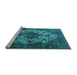 Sideview of Machine Washable Oriental Light Blue Industrial Rug, wshurb552lblu