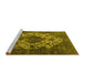 Sideview of Machine Washable Oriental Yellow Industrial Rug, wshurb552yw