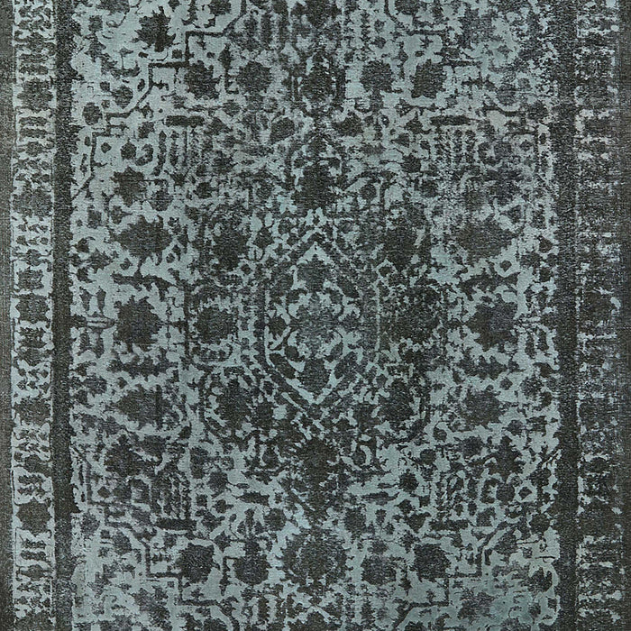 Mid-Century Modern Light Slate Gray Oriental Rug, urb553