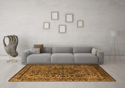 Machine Washable Oriental Orange Industrial Area Rugs in a Living Room, wshurb553org