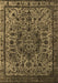 Machine Washable Oriental Brown Industrial Rug, wshurb553brn