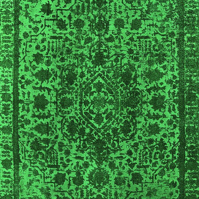 Machine Washable Oriental Green Industrial Area Rugs, wshurb553grn