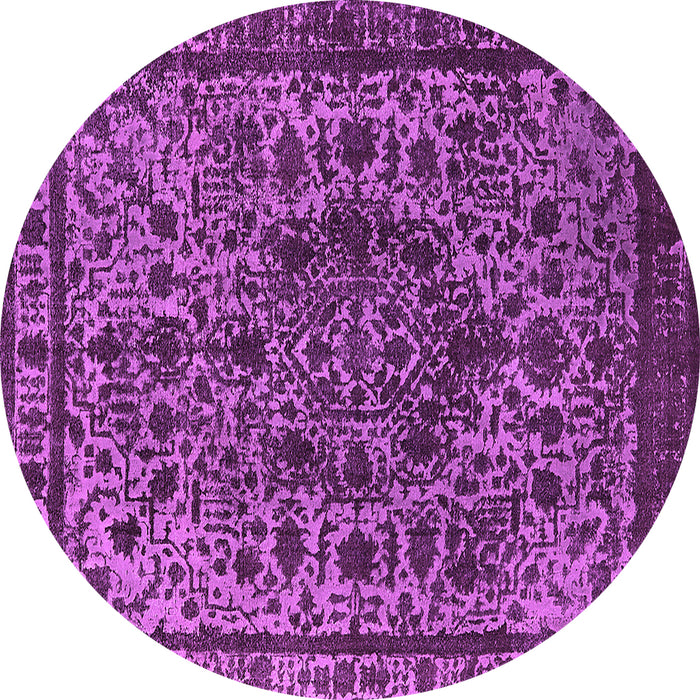 Round Oriental Pink Industrial Rug, urb553pnk