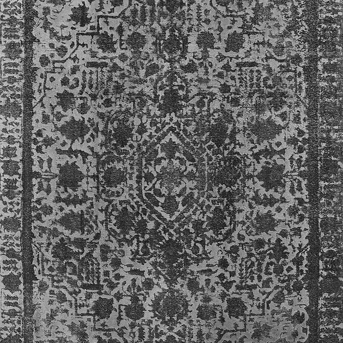 Machine Washable Oriental Gray Industrial Rug, wshurb553gry