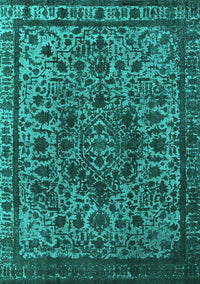 Oriental Turquoise Industrial Rug, urb553turq