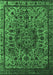 Machine Washable Oriental Emerald Green Industrial Area Rugs, wshurb553emgrn