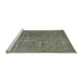 Sideview of Machine Washable Industrial Modern Dark Moccasin Green Rug, wshurb554