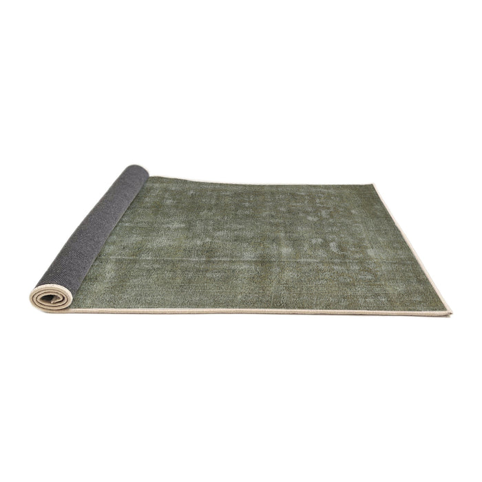 Sideview of Mid-Century Modern Dark Green Oriental Rug, urb554