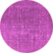 Round Oriental Pink Industrial Rug, urb554pnk