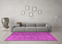 Machine Washable Oriental Pink Industrial Rug, wshurb554pnk