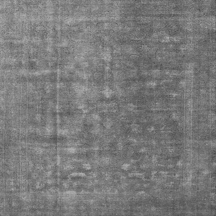 Square Machine Washable Oriental Gray Industrial Rug, wshurb554gry