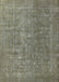 Mid-Century Modern Dark Green Oriental Rug, urb554