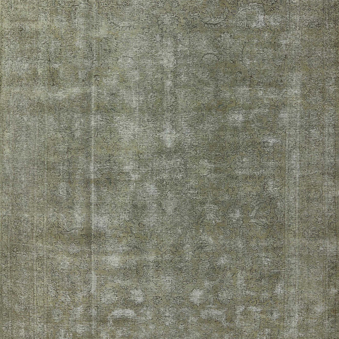 Mid-Century Modern Dark Green Oriental Rug, urb554