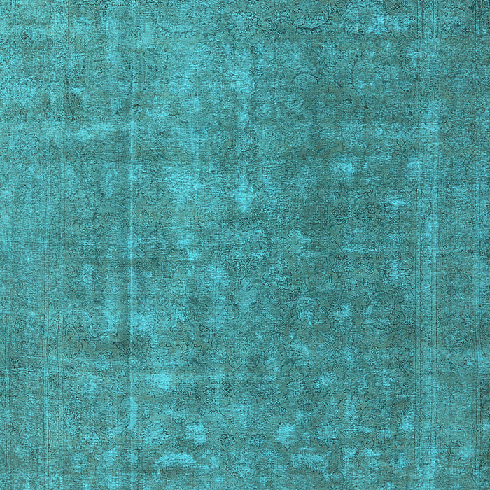 Machine Washable Oriental Light Blue Industrial Rug, wshurb554lblu