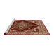 Sideview of Machine Washable Industrial Modern Brown Sand Brown Rug, wshurb555