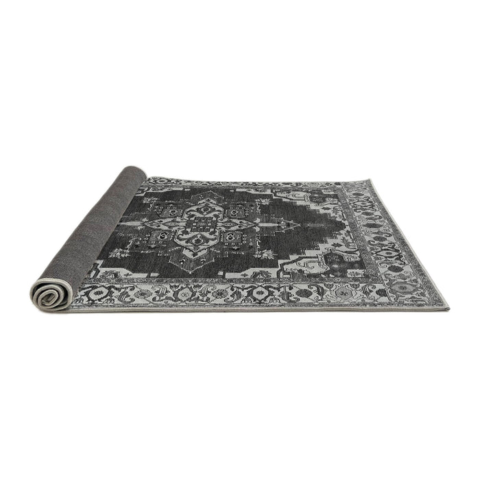 Sideview of Oriental Gray Industrial Rug, urb555gry