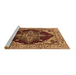 Sideview of Machine Washable Oriental Brown Industrial Rug, wshurb555brn