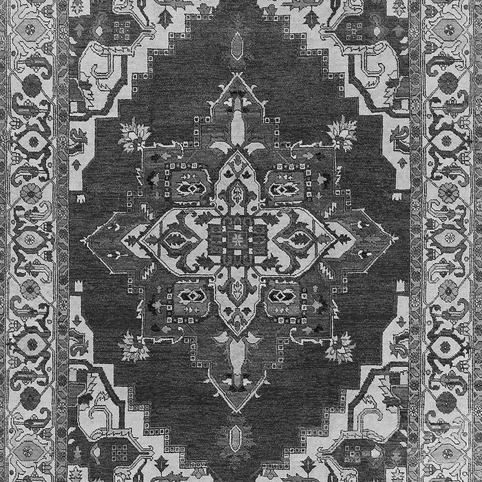Machine Washable Oriental Gray Industrial Rug, wshurb555gry