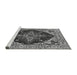 Sideview of Machine Washable Oriental Gray Industrial Rug, wshurb555gry