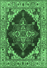 Oriental Emerald Green Industrial Rug, urb555emgrn